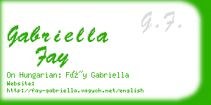 gabriella fay business card